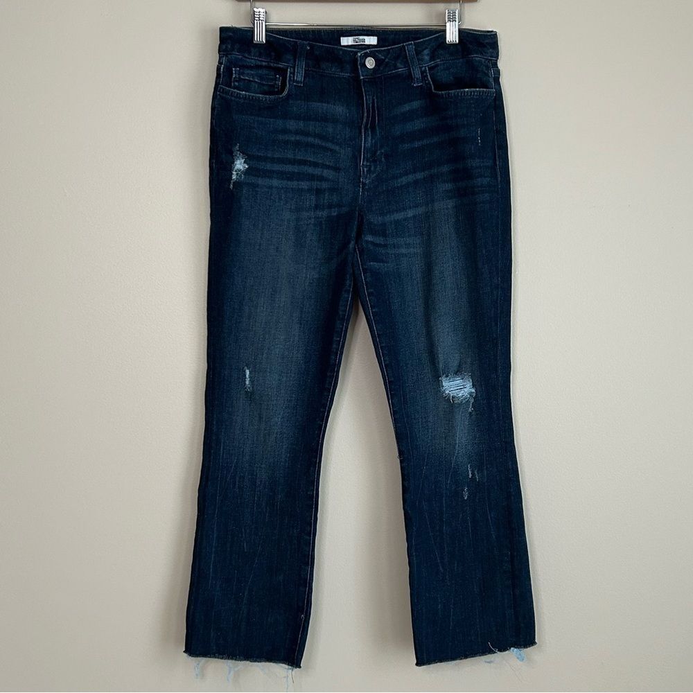 Tommy Hilfiger Medium Wash Distressed High Rise Crop Jeans Size 12